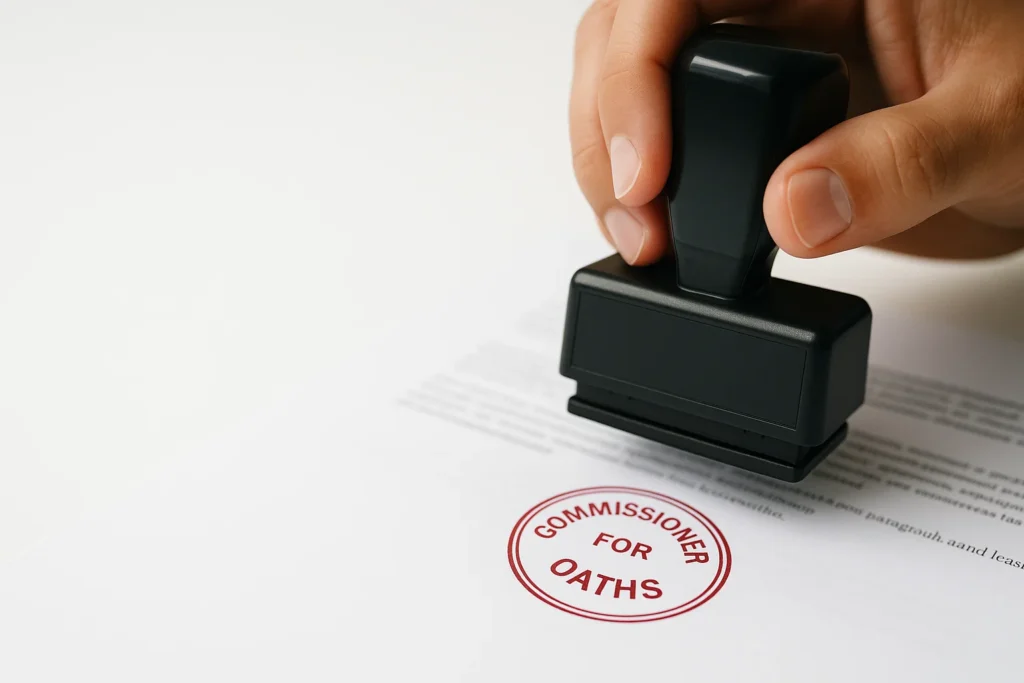 Commissioner for oaths Edmonton